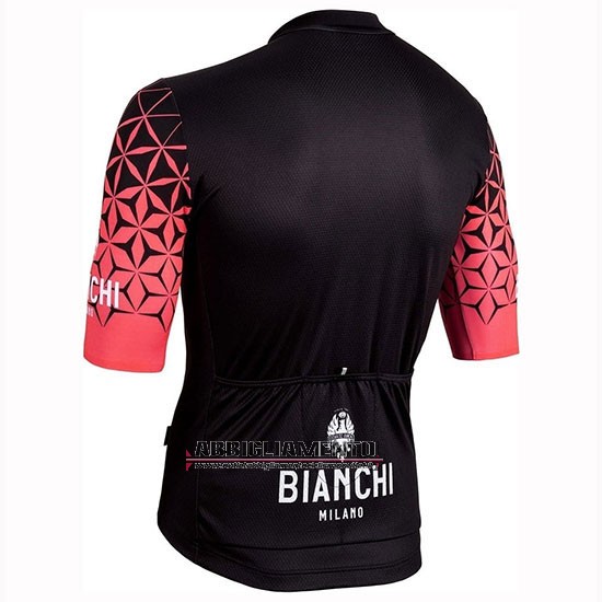 Abbigliamento Bianchi Milano Conca 2019 Manica Corta e Pantaloncino Con Bretelle Nero Rosso - Clicca l'immagine per chiudere